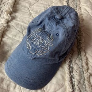 PINK Denim Baseball Cap